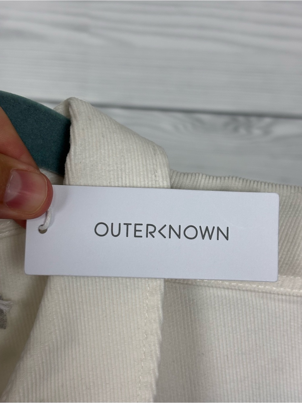 NWT Outerknown S.E.A Corduroy Long Sleeve Jumpsuit Salt White XS - Picture 9 of 11